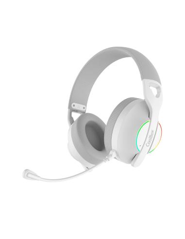 AURICULAR COOLBOX INALAMBRICOS GAMING MULTIDISPOSITIVO MICRO WB01 RGB BLANCO