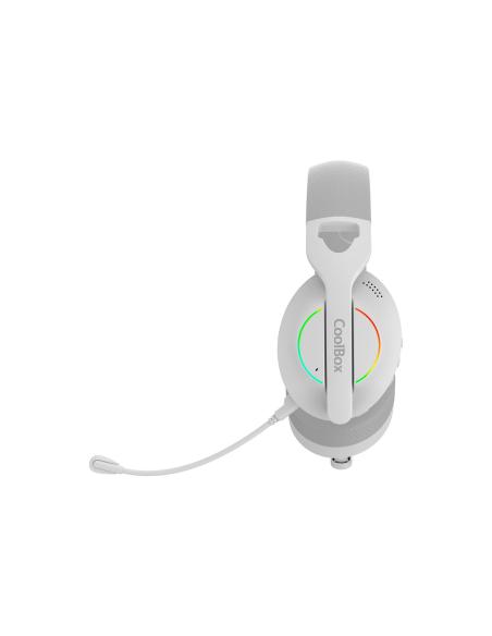 AURICULAR COOLBOX INALAMBRICOS GAMING MULTIDISPOSITIVO MICRO WB01 RGB BLANCO