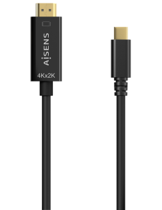 CABLE CONVERSOR AISENS 4K30HZ USB-C/M-HDMI/M NEGRO 1.8M