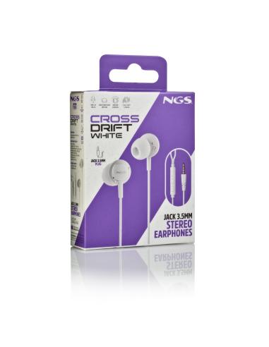 AURICULAR NGS CROSSDRIFT INTRAUDITIVOS MICROFONO MULTIFUNCION WHITE