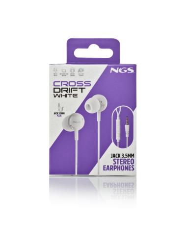AURICULAR NGS CROSSDRIFT INTRAUDITIVOS MICROFONO MULTIFUNCION WHITE