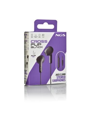 AURICULAR NGS CROSSFLIP INTRAUDITIVOS MICROFONO MULTIFUNCION BLACK