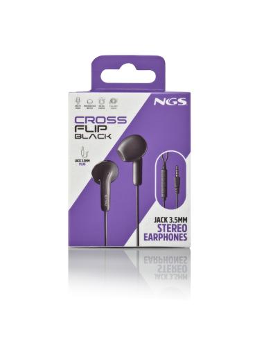 AURICULAR NGS CROSSFLIP INTRAUDITIVOS MICROFONO MULTIFUNCION BLACK