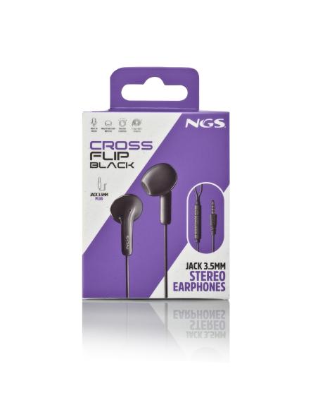 AURICULAR NGS CROSSFLIP INTRAUDITIVOS MICROFONO MULTIFUNCION BLACK