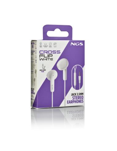 AURICULAR NGS CROSSFLIP INTRAUDITIVOS MICROFONO MULTIFUNCION WHITE