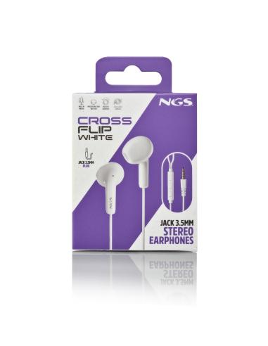 AURICULAR NGS CROSSFLIP INTRAUDITIVOS MICROFONO MULTIFUNCION WHITE