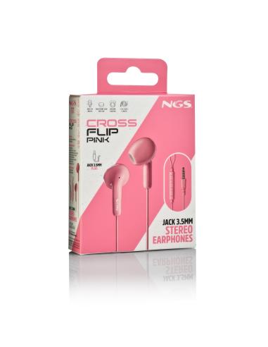 AURICULAR NGS CROSSFLIP INTRAUDITIVOS MICROFONO MULTIFUNCION PINK