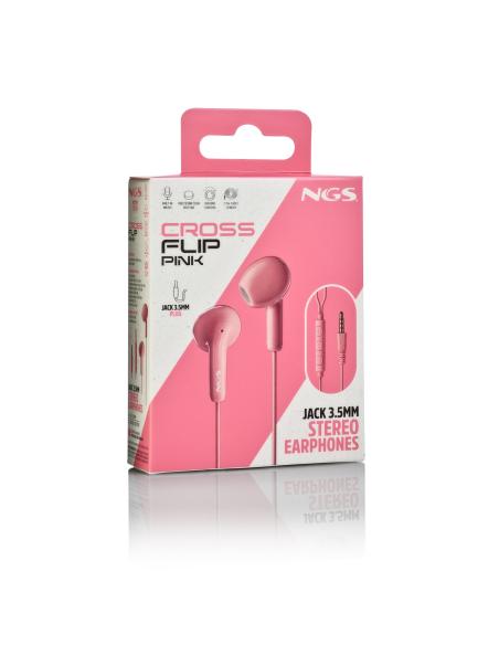 AURICULAR NGS CROSSFLIP INTRAUDITIVOS MICROFONO MULTIFUNCION PINK