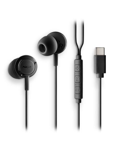 AURICULAR NGS CROSSSTEP INTRAUDITIVOS MICROFONO MULTIFUNCION BLACK USB-C