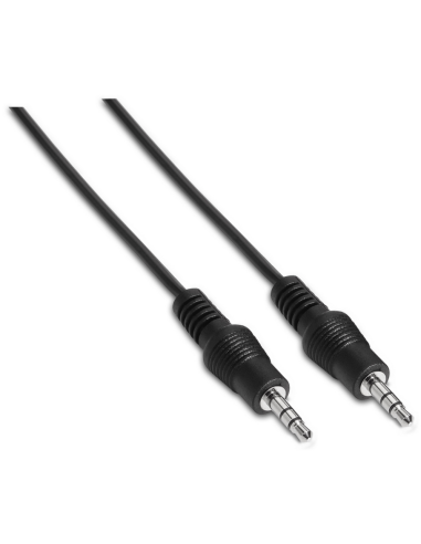 CABLE AISENS AUDIO ESTEREO JACK 3.5/M-JACK 3.5/M NEGRO 0.3M