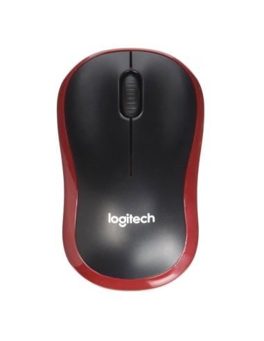 RATON LOGITECH INALAMBRICO M185 NEGRO-ROJO USBINAL 910-002237