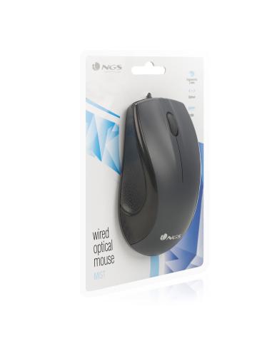 RATON NGS USB OPTICAL WIRED MOUSE BLACK MIST