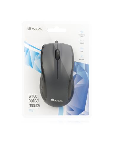 RATON NGS USB OPTICAL WIRED MOUSE BLACK MIST