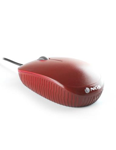 RATON NGS USB OPTICAL WIRED MOUSE FLAME RED