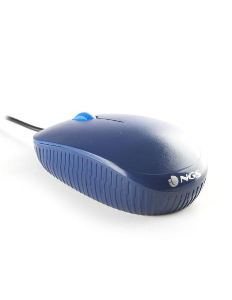 RATON NGS USB OPTICAL WIRED MOUSE FLAME BLUE