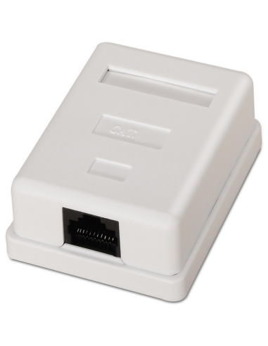 ROSETA DE SUPERFICIE AISENS RJ45 CAT.6 UTP 1 TOMA BLANCO