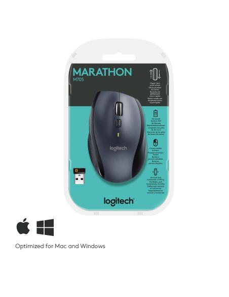 RATON LOGITECH INALAMBRICO M705 MARATHON PLATA INUSB 910-001949