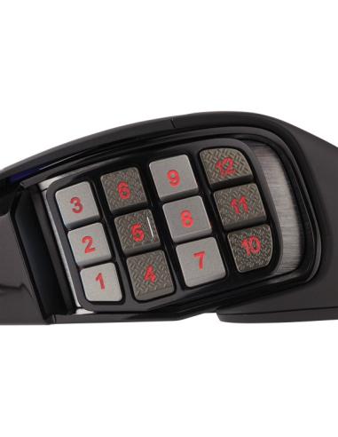RATON CORSAIR USB GAMING SCIMITAR ELITE RGB OPTICO 16K DPI MOBAMMO NEGRO