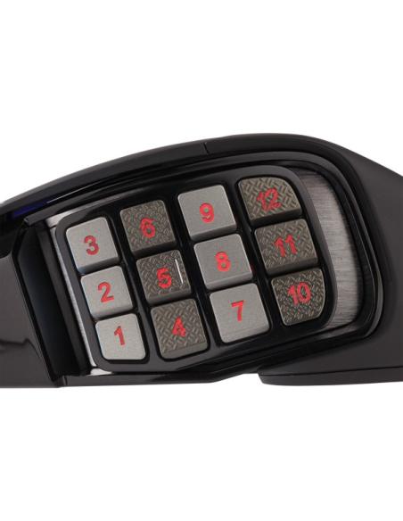 RATON CORSAIR USB GAMING SCIMITAR ELITE RGB OPTICO 16K DPI MOBAMMO NEGRO