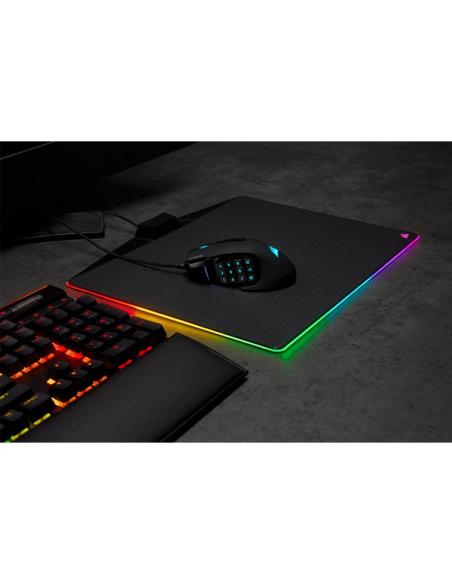 RATON CORSAIR USB GAMING SCIMITAR ELITE RGB OPTICO 16K DPI MOBAMMO NEGRO