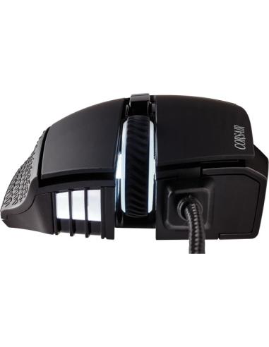 RATON CORSAIR USB GAMING SCIMITAR ELITE RGB OPTICO 16K DPI MOBAMMO NEGRO