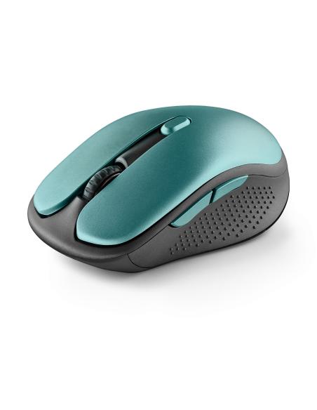 RATON NGS INALAMBRICO ERGONOMICO EVO RUST ICE RECARGABLE NEGRO-AZUL USB