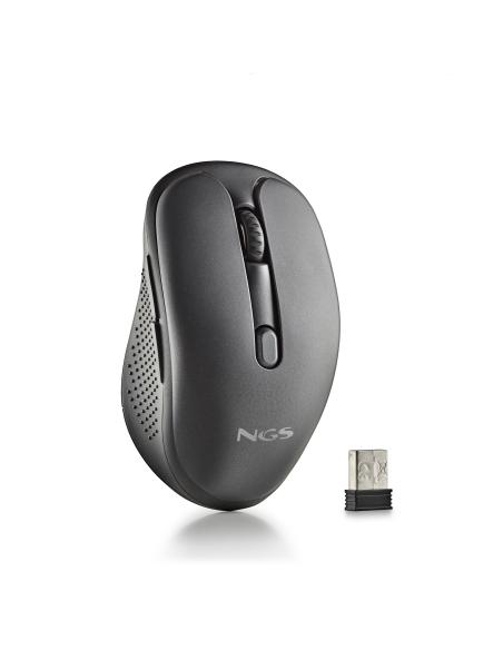 RATON NGS INALAMBRICO ERGONOMICO EVO RUST BLACK RECARGABLE NEGRO USB