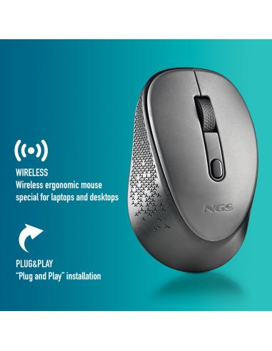 RATON NGS INALAMBRICO DEW GRAY NANO USB