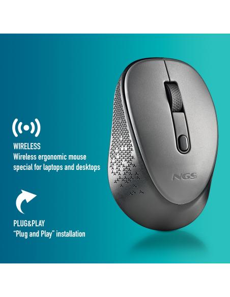 RATON NGS INALAMBRICO DEW GRAY NANO USB