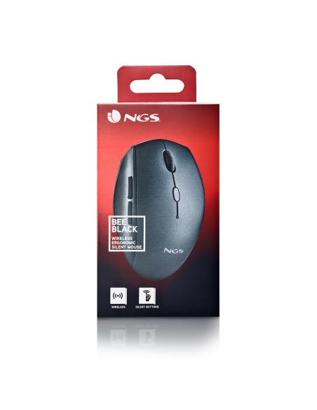 RATON NGS INALAMBRICO ERGONOMICO SILENCIOSO BEE BLACK USB