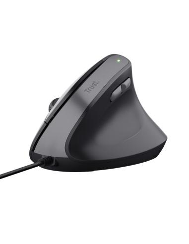 RATON TRUST VERTICAL BAYO II ERGONOMICO USB NEGRO 25144