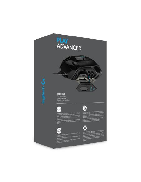 RATON LOGITECH USB GAMING G502 HERO NEGRO 910-005471
