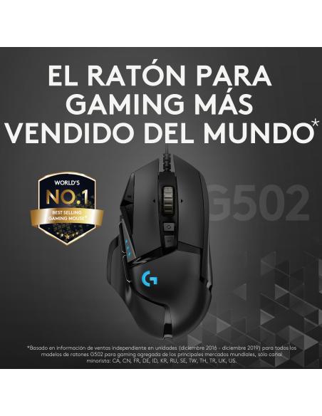 RATON LOGITECH USB GAMING G502 HERO NEGRO 910-005471