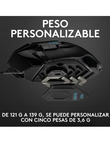 RATON LOGITECH USB GAMING G502 HERO NEGRO 910-005471
