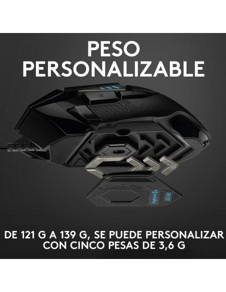 RATON LOGITECH USB GAMING G502 HERO NEGRO 910-005471
