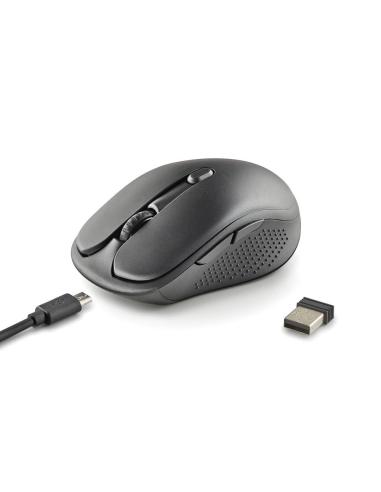 RATON NGS INALAMBRICO LASER EVOPEEP BLACK RECARGABLE MULTIMODO NEGRO USB-A