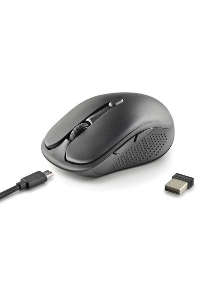 RATON NGS INALAMBRICO LASER EVOPEEP BLACK RECARGABLE MULTIMODO NEGRO USB-A