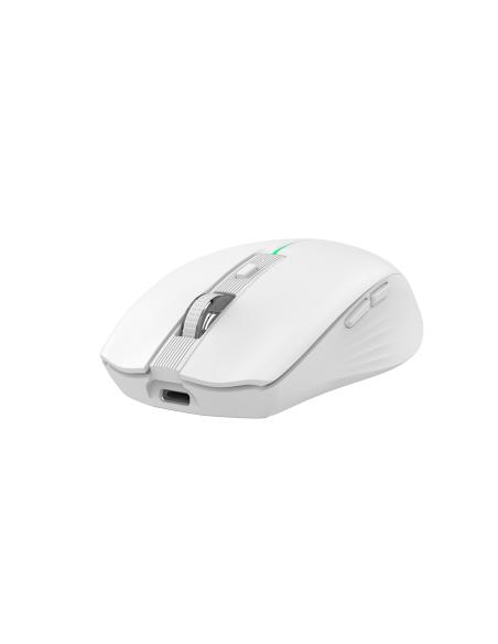 RATON COOLBOX INALAMBRICO GAMING W01 RECARGABLE RGB TIPO-C USB BLANCO