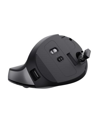 RATON TRUST VERTICAL BAYO II INALAMBRICO ERGONOMICO USB NEGRO 25145