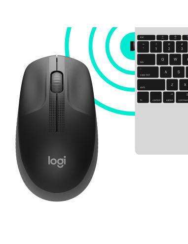 RATON LOGITECH INALAMBRICO M190 USB GRIS MARENGO 910-005905