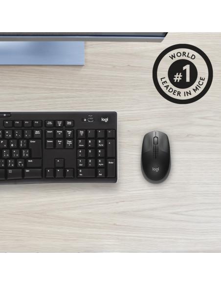 RATON LOGITECH INALAMBRICO M190 USB GRIS MARENGO 910-005905