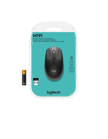 RATON LOGITECH INALAMBRICO M190 USB GRIS MARENGO 910-005905