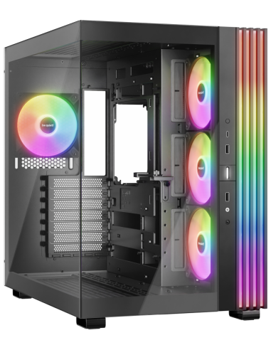 CAJA BEQUIET LIGHT BASE 600 LX ATX 4 VENTX 140MM SIN FUENTE ARGB NEGRO