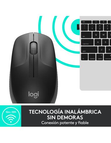 RATON LOGITECH INALAMBRICO M190 USB GRIS MARENGO 910-005905