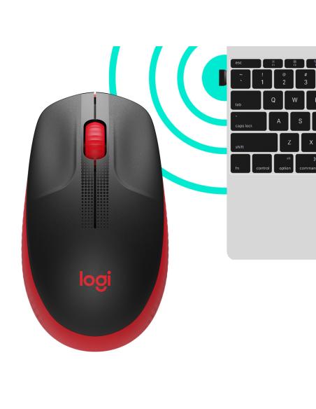 RATON LOGITECH INALAMBRICO M190 USB ROJO 910-005908