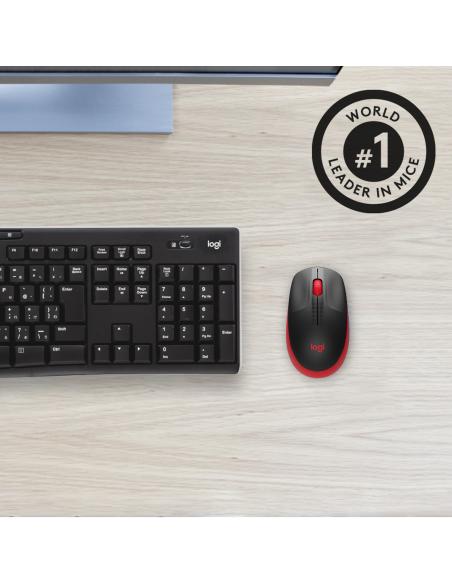 RATON LOGITECH INALAMBRICO M190 USB ROJO 910-005908