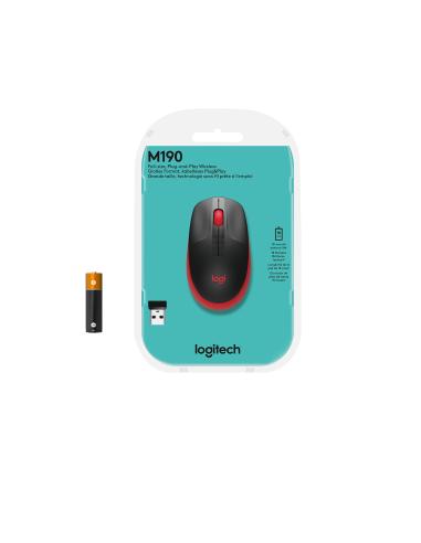 RATON LOGITECH INALAMBRICO M190 USB ROJO 910-005908