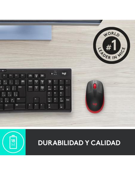 RATON LOGITECH INALAMBRICO M190 USB ROJO 910-005908