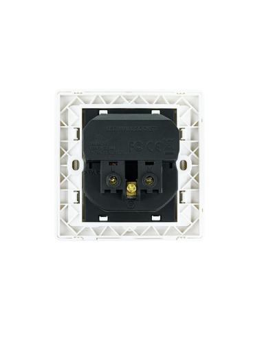 BASE ENCHUFE PARED TIPO SCHUKO CON 2 TOMAS USB MAX 2.4A BLANCA NANOCAB 10.35.0010