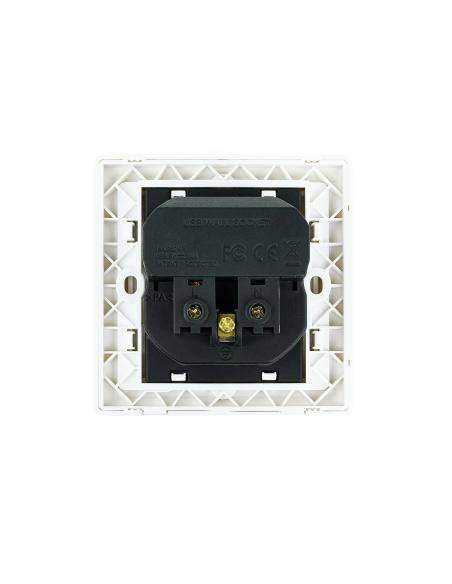 BASE ENCHUFE PARED TIPO SCHUKO CON 2 TOMAS USB MAX 2.4A BLANCA NANOCAB 10.35.0010